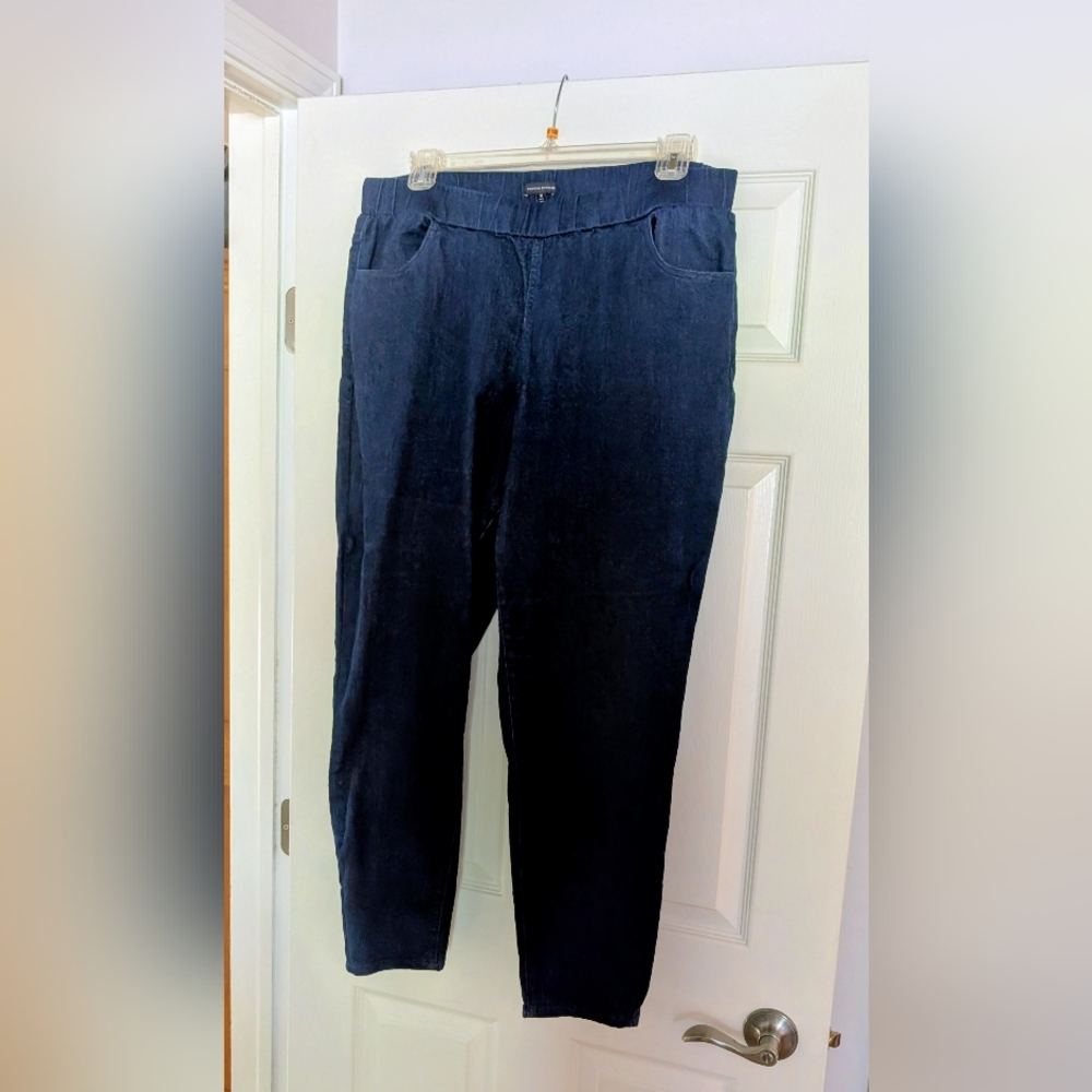 Universal Standard Pull-On Ankle Jeans, Dark Blue, 18/20 (US size M)
